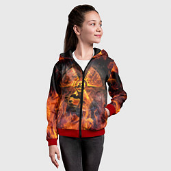 Толстовка на молнии детская S T A L K E R 2, цвет: 3D-красный — фото 2