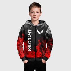 Толстовка на молнии детская VALORANT ВАЛОРАНТ, цвет: 3D-черный — фото 2