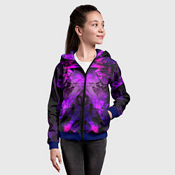 Толстовка на молнии детская Абстракция,пришелиц,космос,100, цвет: 3D-синий — фото 2