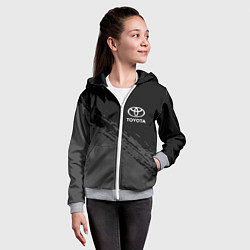 Толстовка на молнии детская TOYOTA, цвет: 3D-меланж — фото 2