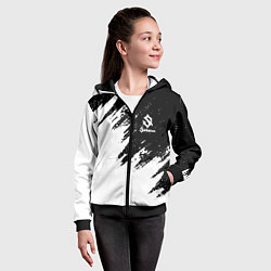 Толстовка на молнии детская Sabaton, цвет: 3D-черный — фото 2