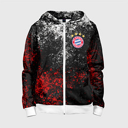 Толстовка на молнии детская BAYERN MUNCHEN, цвет: 3D-белый