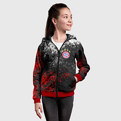 Толстовка на молнии детская BAYERN MUNCHEN, цвет: 3D-красный — фото 2