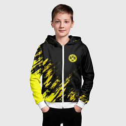 Толстовка на молнии детская BORUSSIA, цвет: 3D-белый — фото 2