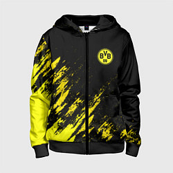 Толстовка на молнии детская BORUSSIA, цвет: 3D-черный