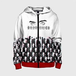 Толстовка на молнии детская BILLIE EILISH GLITCH, цвет: 3D-красный