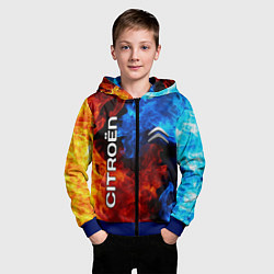 Толстовка на молнии детская CITROEN, цвет: 3D-синий — фото 2