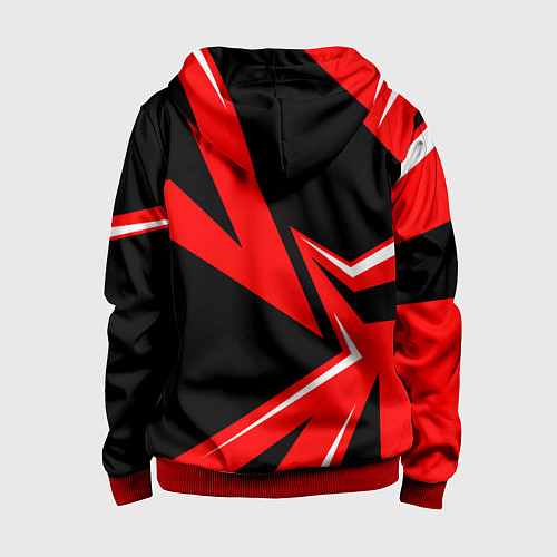 Детская толстовка на молнии Mitsubishi ФОРМА / 3D-Красный – фото 2