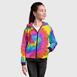 Толстовка на молнии детская ХИППИ, цвет: 3D-черный — фото 2