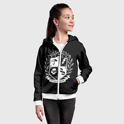 Толстовка на молнии детская Академия Амбрелла, цвет: 3D-белый — фото 2