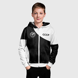 Толстовка на молнии детская СССР, цвет: 3D-белый — фото 2