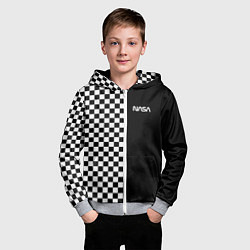 Толстовка на молнии детская NASA, цвет: 3D-меланж — фото 2
