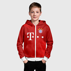 Толстовка на молнии детская FC Bayern Munchen, цвет: 3D-белый — фото 2