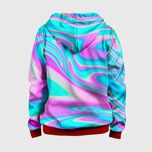 Детская толстовка на молнии Пикачу / 3D-Красный – фото 2