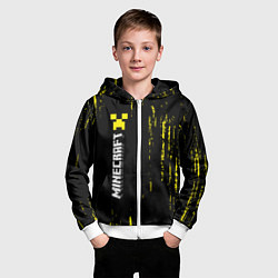 Толстовка на молнии детская MINECRAFT МАЙНКРАФТ, цвет: 3D-белый — фото 2