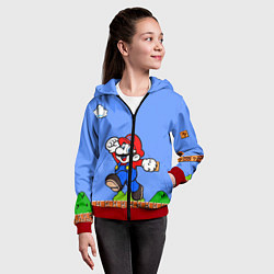 Толстовка на молнии детская Mario, цвет: 3D-красный — фото 2