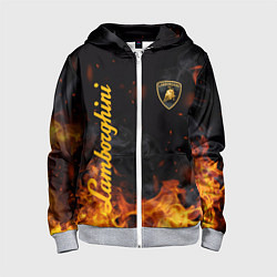 Толстовка на молнии детская LAMBORGHINI, цвет: 3D-меланж