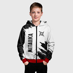 Толстовка на молнии детская METALLICA МЕТАЛЛИКА, цвет: 3D-красный — фото 2