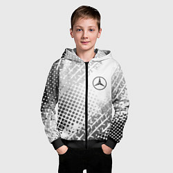 Толстовка на молнии детская Mercedes-Benz, цвет: 3D-черный — фото 2