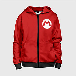 Толстовка на молнии детская МАРИО, цвет: 3D-черный