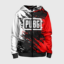 Толстовка на молнии детская PUBG, цвет: 3D-черный
