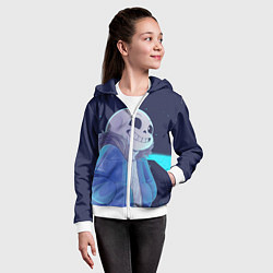 Толстовка на молнии детская UNDERTALE, цвет: 3D-белый — фото 2