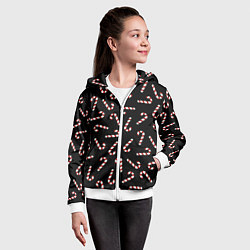 Толстовка на молнии детская Christmas Candy, цвет: 3D-белый — фото 2