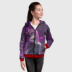 Толстовка на молнии детская Zero Two in mask, цвет: 3D-красный — фото 2