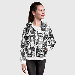 Толстовка на молнии детская UNDERTALE, цвет: 3D-белый — фото 2