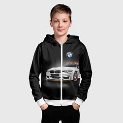 Толстовка на молнии детская Safety car, цвет: 3D-белый — фото 2