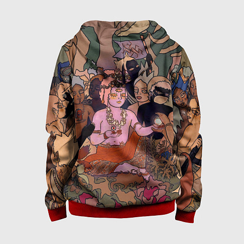 Детская толстовка на молнии BRING ME THE HORIZON ART / 3D-Красный – фото 2