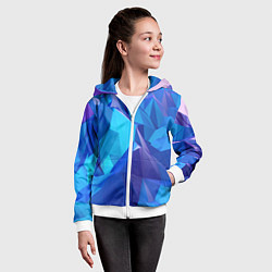 Толстовка на молнии детская NEON CRYSTALLS, цвет: 3D-белый — фото 2