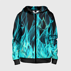 Толстовка на молнии детская ASSASSINS CREED VALHALLA, цвет: 3D-черный