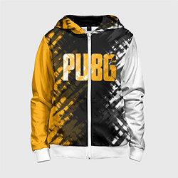 Толстовка на молнии детская PUBG, цвет: 3D-белый