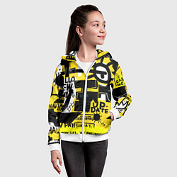 Толстовка на молнии детская Абстракция, цвет: 3D-белый — фото 2