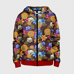 Детская толстовка на молнии Exotic Flowers