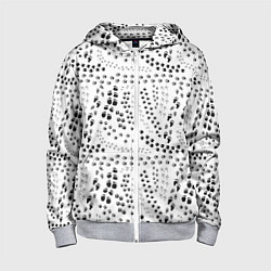 Толстовка на молнии детская Дорожки из следов, цвет: 3D-меланж