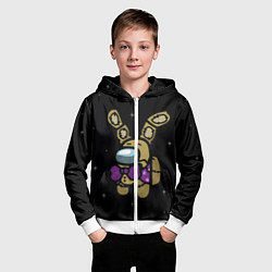 Толстовка на молнии детская AMONG US, цвет: 3D-белый — фото 2