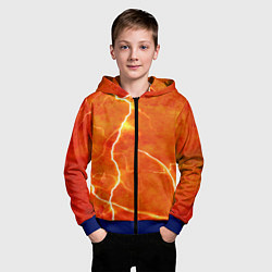 Толстовка на молнии детская Молния, цвет: 3D-синий — фото 2