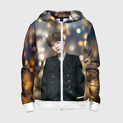 Толстовка на молнии детская MIN YOONGI, цвет: 3D-белый