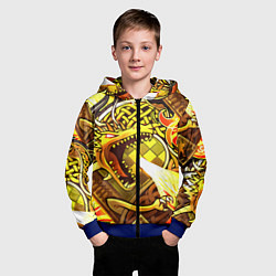 Толстовка на молнии детская CS GO DRAGON LORE, цвет: 3D-синий — фото 2
