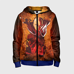 Толстовка на молнии детская Ванпанчмен, цвет: 3D-синий