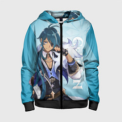 Толстовка на молнии детская GENSHIN IMPACT, КЭЙА, цвет: 3D-черный