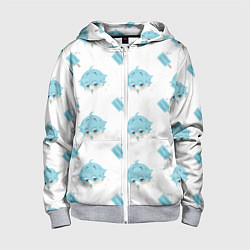 Толстовка на молнии детская Genshin Impact, цвет: 3D-меланж