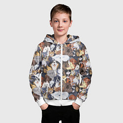 Толстовка на молнии детская Dogs, цвет: 3D-белый — фото 2