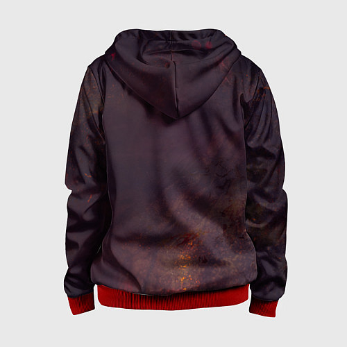 Детская толстовка на молнии Альбедо / 3D-Красный – фото 2