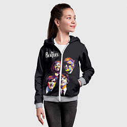 Толстовка на молнии детская The Beatles, цвет: 3D-меланж — фото 2