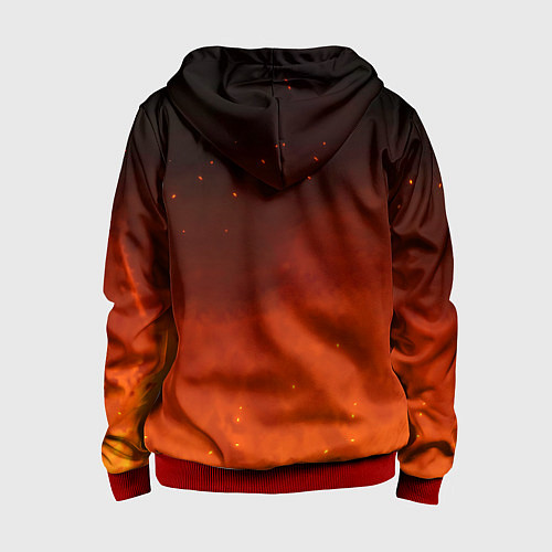 Детская толстовка на молнии Доктор Стоун / 3D-Красный – фото 2