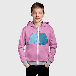 Толстовка на молнии детская Любовь, цвет: 3D-меланж — фото 2