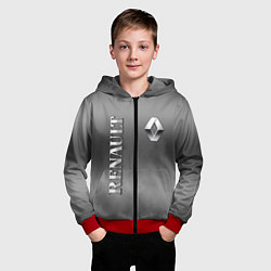 Толстовка на молнии детская RENAULT, цвет: 3D-красный — фото 2